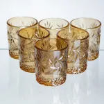 Набір чарок для віскі Shot glass 6 штук по 75 мл коричневий HP-17-39 (HP-17-39)
