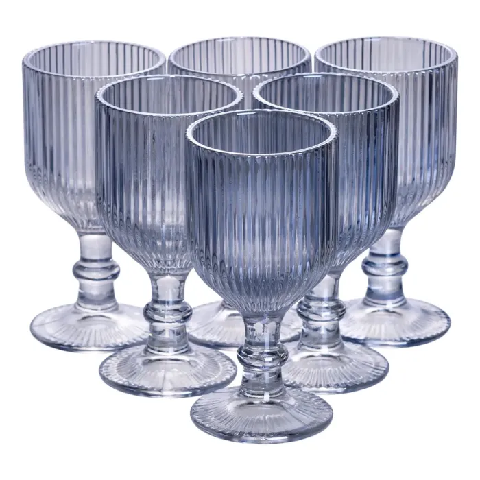 Набір чарок на ніжці 6 шт скляні чарки для горілки, лікерів 50 (мл) набір чарок подарункові Блакитний HP7111BL (HP7111BL) - зображення 1