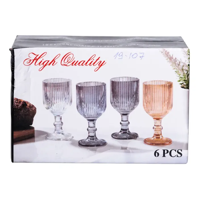 Набір чарок на ніжці 6 шт скляні 50 мл HP-19-107 (HP-19-107) - изображение 5