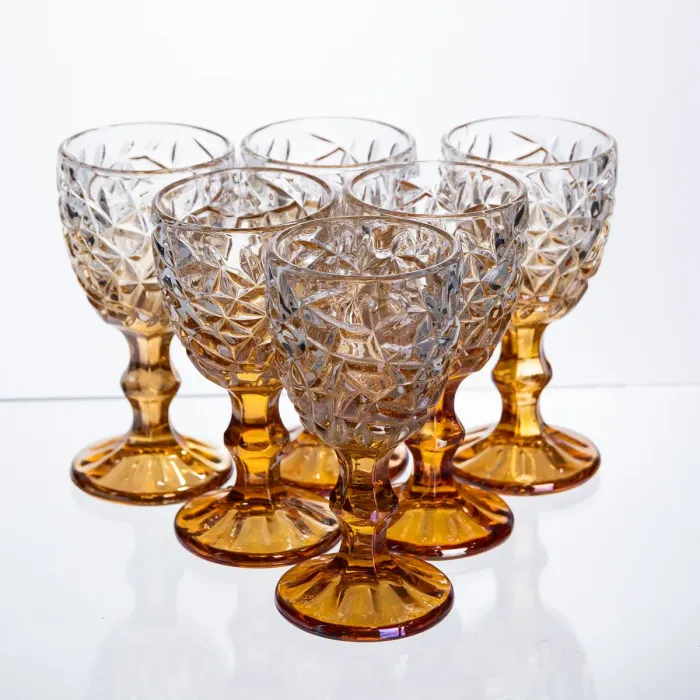 Набір чарок на ніжці 6 штук 50 мл для міцних напоїв скляні Yiwu HP-19-194 (HP-19-194) - зображення 1