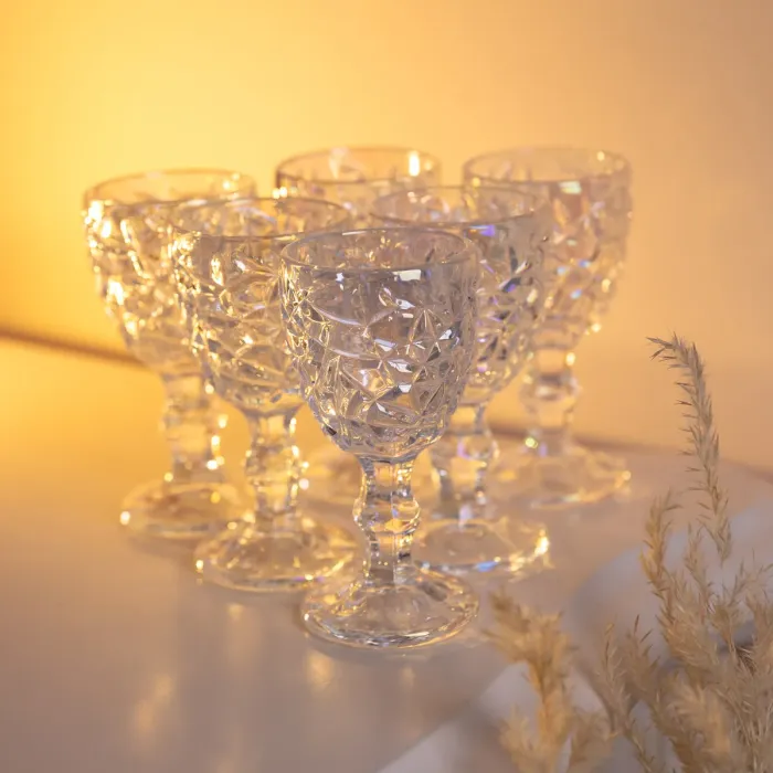 Набір чарок на ніжці 6 штук 50 мл для горілки наливки подарункові чарки скляні HP-19-178 (HP-19-178) - зображення 3