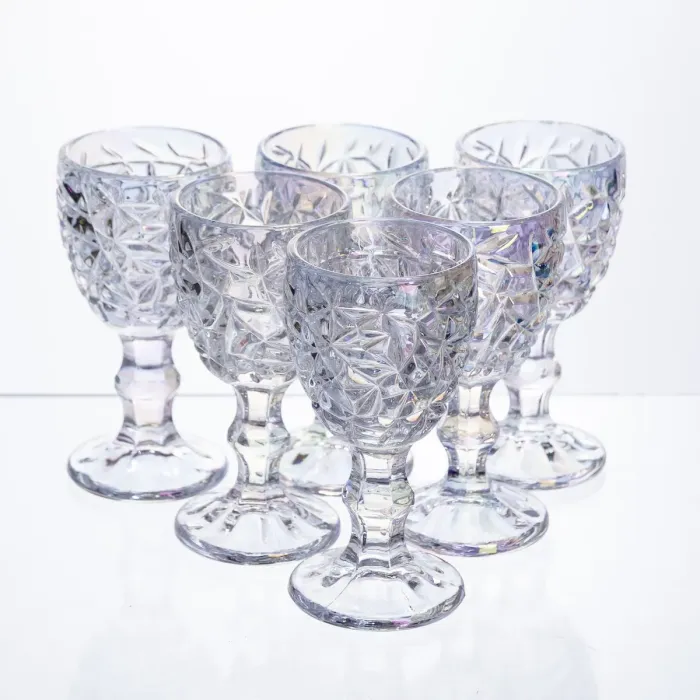 Набір чарок на ніжці 6 штук 50 мл для горілки наливки подарункові чарки скляні HP-19-178 (HP-19-178) - зображення 1