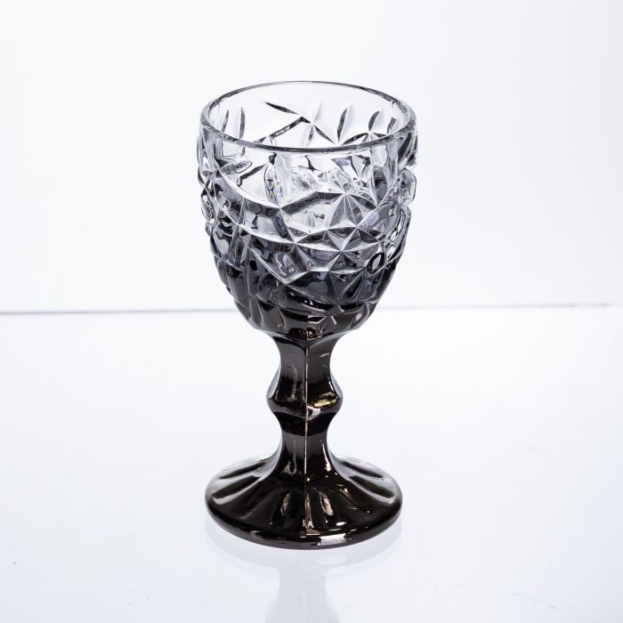 Набір чарок на ніжці 6 штук 50 мл для горілки наливки подарункові чарки скляні фігурні Сірі HP-19-186 (HP-19-186) - изображение 2