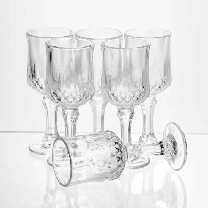 Набір чарок на ніжці Vintage Crystal для міцних напоїв 6 штук 50 мл Yiwu HP-34-75 (HP-34-75) - зображення 3
