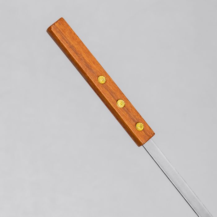 Набір шампурів 4 штук із нержавіючої сталі з дерев'яною ручкою 53.5х1 см BQ-20 (BQ-20) - изображение 3