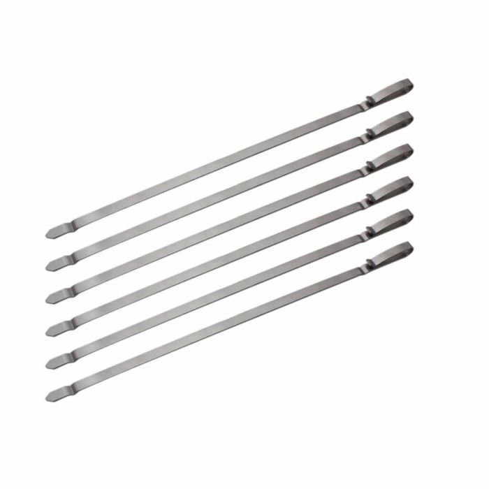 Набір шампурів для бічного пальника гриля SANTOS, з нержавіючої сталі, вітрозахист, набір 6 шт. 890956 - зображення 1