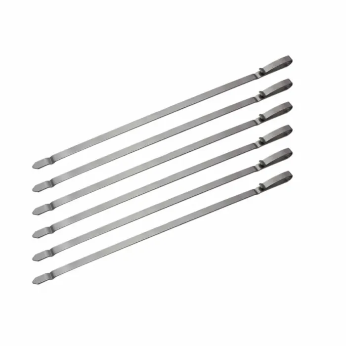 Набір шампурів для бічного пальника гриля SANTOS, з нержавіючої сталі, вітрозахист, набір 6 шт. 890956 - зображення 1