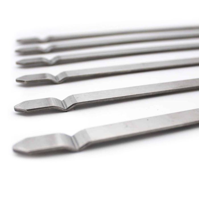 Набір шампурів для бічного пальника гриля SANTOS, з нержавіючої сталі, вітрозахист, набір 6 шт. 890956 - зображення 2