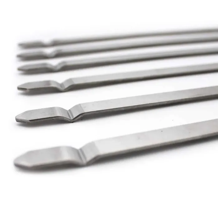 Набір шампурів для бічного пальника гриля SANTOS, з нержавіючої сталі, вітрозахист, набір 6 шт. 890956 - зображення 2