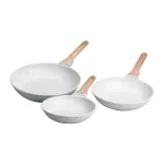 Набір сковорідок MGC 1,2/2/3 л з мармуровим антипригарним покриттям білий (HP-4-410W)