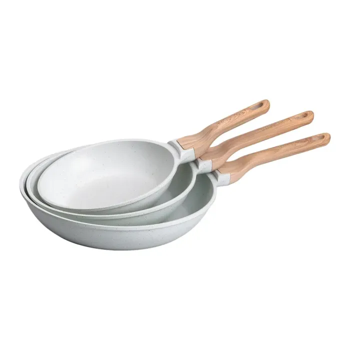 Набор MGC сковородок 1,2/2/3 л с мраморным антипригарным покрытием белый (HP-4-410W). - изображение 3