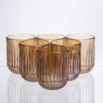 Набір склянок 6 штук 250 мл із товстогого скла бурштиновий HP-19-248 (HP-19-248)