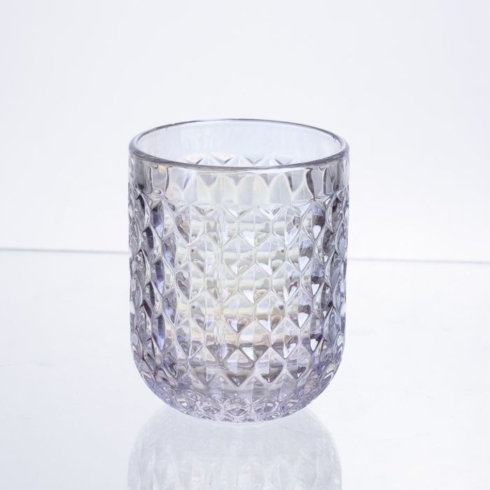 Набір склянок 6 штук по 250 мл із товстогого скла рельєфні rainbow HP-19-256 (HP-19-256) - зображення 2