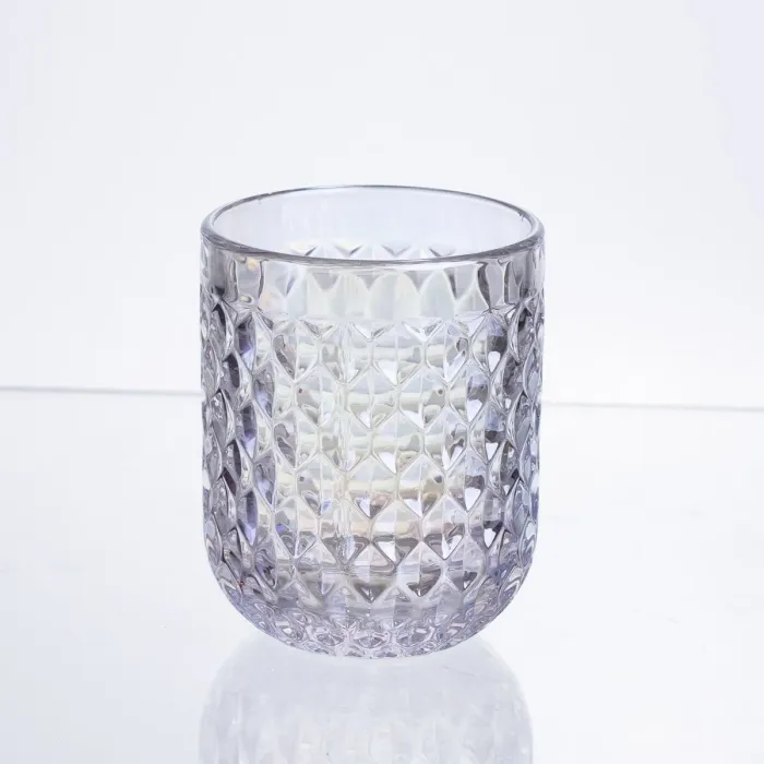 Набір склянок 6 штук по 250 мл із товстогого скла рельєфні rainbow HP-19-256 (HP-19-256) - зображення 2