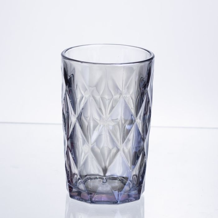 Набір склянок Diamond Blue 6 штук по 300 мл HP-19-276 скляних прозорих склянка для напоїв лимонадів та газованки (HP-19-276) - изображение 2