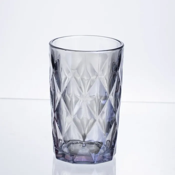 Набір склянок Diamond Blue 6 штук по 300 мл HP-19-276 скляних прозорих склянка для напоїв лимонадів та газованки (HP-19-276) - зображення 2