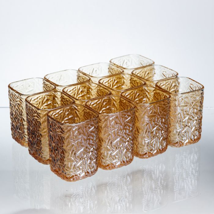 Набір склянок для напоїв Matrix Glass 12 штук по 195 мл коричневий HP-17-44 (HP-17-44) - изображение 1