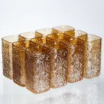 Набір склянок для напоїв Matrix Glass 12 штук по 245 мл коричневий HP-17-48 (HP-17-48)