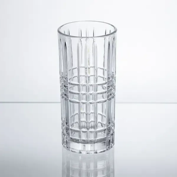 Набір склянок Geometric Glass 6 штук по 300 мл з рельєфним візерунком HP-17-3 (HP-17-3) - зображення 2
