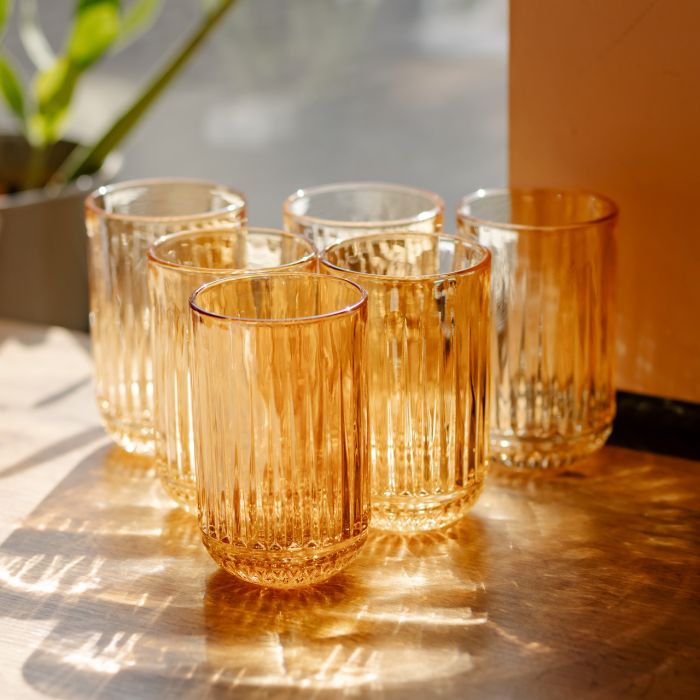 Набір склянок із товстого скла 6 штук по 400 мл бурштиновий HP-19-247 (HP-19-247) - зображення 2