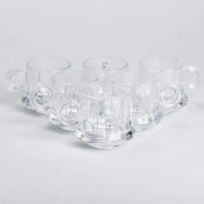 Набор чашек стеклянных 6 шт. для чая, кофе 100 мл (HP-YH-7) - изображение 1