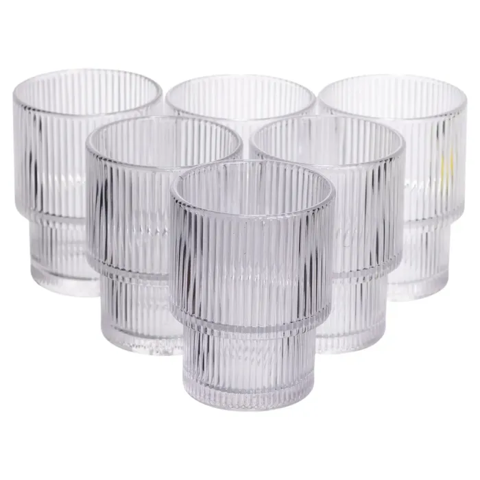 Набір скляних стаканів 6 (шт) 200 (мл) з товстого скла Yiwu HP-19-178-4 (HP-19-178-4) - зображення 1