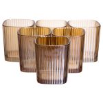 Набір склянок 6 (шт) 250 (мл) для лимонадів, соку, води, коктейлів Коричневий HP-19-AY-5 (HP-19-AY-5)