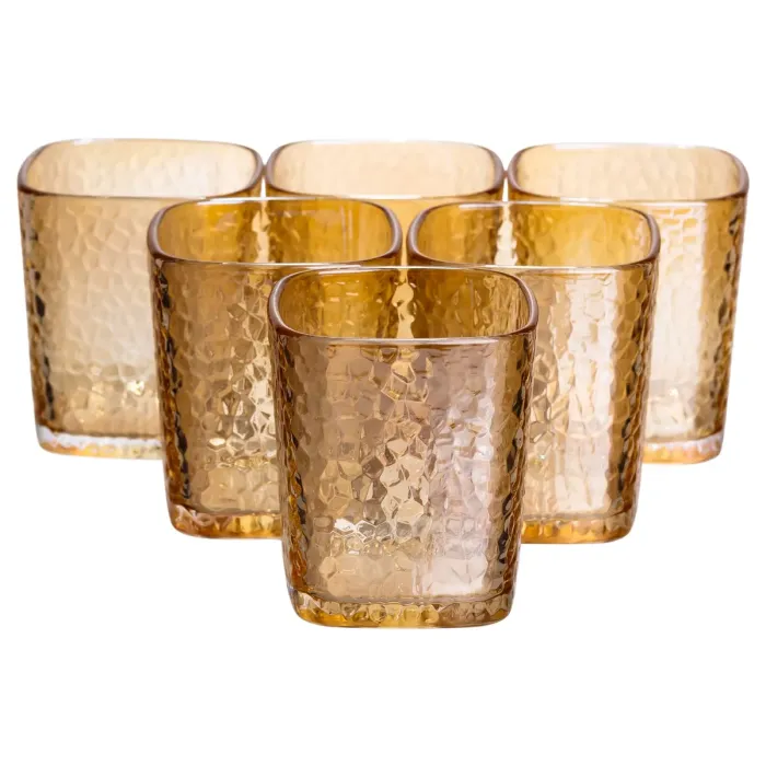 Набір склянок 6 (шт) 250 (мл) для лимонадів, соку, води, коктейлів Коричневий HP-19-AY-3 (HP-19-AY-3) - зображення 1