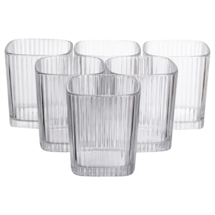 Набір склянок 6 (шт) 250 (мл) для лимонадів, соку, води, коктейлів Прозорий HP-19-AY-2 (HP-19-AY-2) - зображення 1