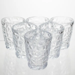 Набір скляних склянок 6 шт. 250 мл для лимонадів соку води коктейлів склянки скляні для напоїв HP-19-168 (HP-19-168)