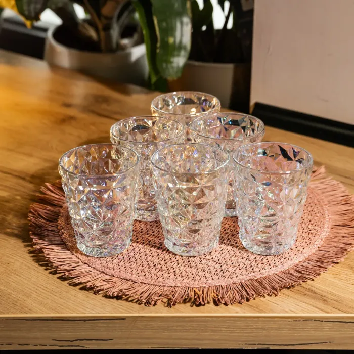 Набір скляних склянок 6 штук 250 мл для лимонадів соку води коктейлів склянки скляні для напоїв HP-19-176 (HP-19-176) - зображення 3