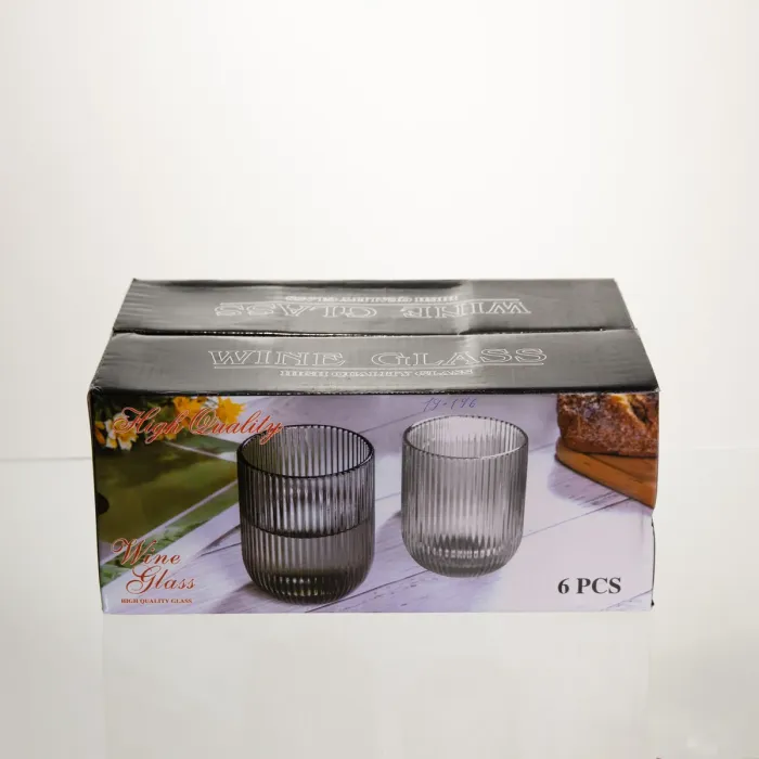 Набір скляних стаканів 6 штук 250 мл універсальних Коричневий Yiwu HP-19-196 (HP-19-196) - изображение 4