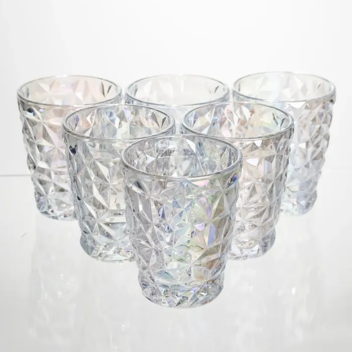 Набір скляних склянок 6 штук 250 мл для лимонадів соку води коктейлів склянки скляні для напоїв HP-19-176 (HP-19-176) - зображення 1