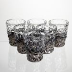 Набір склянок 6 штук 250 мл для лимонадів соку води коктейлів склянки скляні для напоїв Сірий HP-19-184 (HP-19-184)