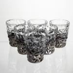 Набір склянок 6 штук 250 мл для лимонадів соку води коктейлів склянки скляні для напоїв Сірий HP-19-184 (HP-19-184)