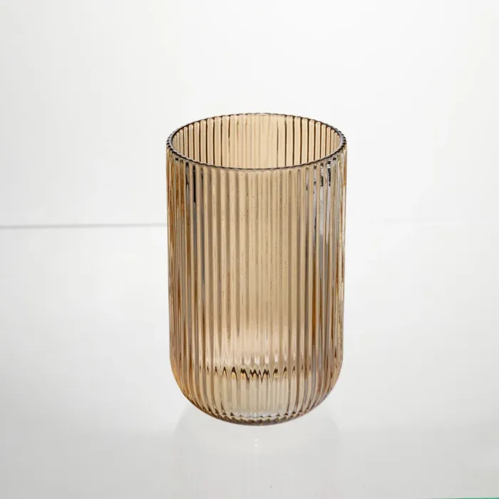 Набір скляних стаканів 6 штук 350 мл універсальних Коричневий Yiwu HP-19-197 (HP-19-197) - зображення 2