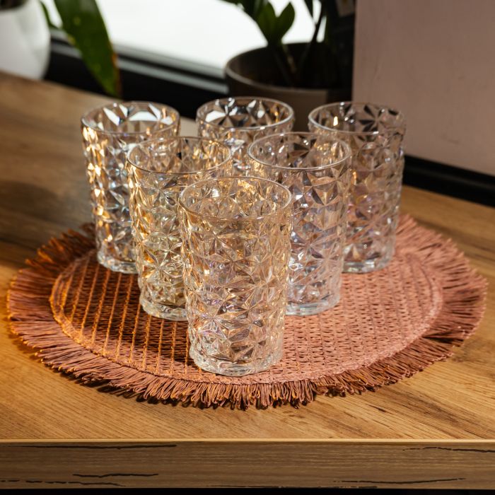 Набір скляних склянок 6 штук 350 мл для лимонадів соку води коктейлів склянки скляні для напоїв HP-19-175 (HP-19-175) - изображение 3