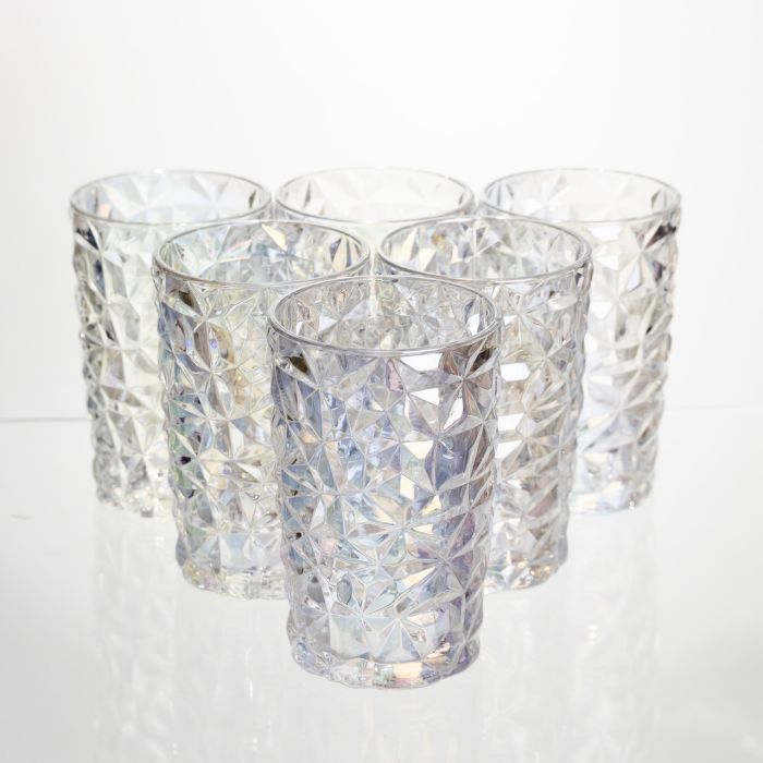 Набір скляних склянок 6 штук 350 мл для лимонадів соку води коктейлів склянки скляні для напоїв HP-19-175 (HP-19-175) - изображение 1