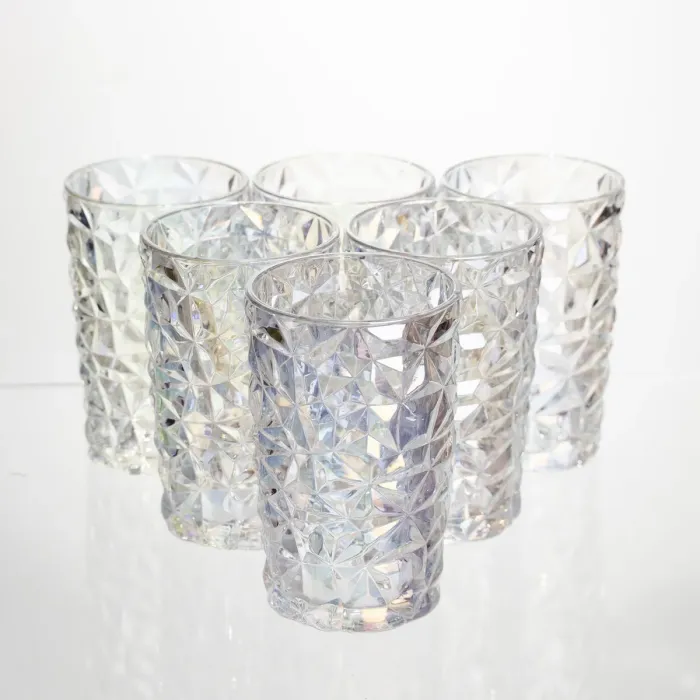 Набір скляних склянок 6 штук 350 мл для лимонадів соку води коктейлів склянки скляні для напоїв HP-19-175 (HP-19-175) - зображення 1