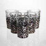 Набір склянок 6 штук 350 мл для лимонадів соку води коктейлів склянки скляні для напоїв Сірий HP-19-183 (HP-19-183)