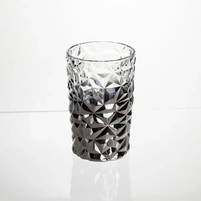 Набір склянок 6 штук 350 мл для лимонадів соку води коктейлів склянки скляні для напоїв Сірий HP-19-183 (HP-19-183) - зображення 2