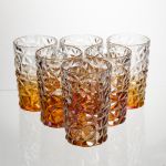 Набір скляних стаканів 6 штук 350 мл Золотистий Yiwu HP-19-191 (HP-19-191)