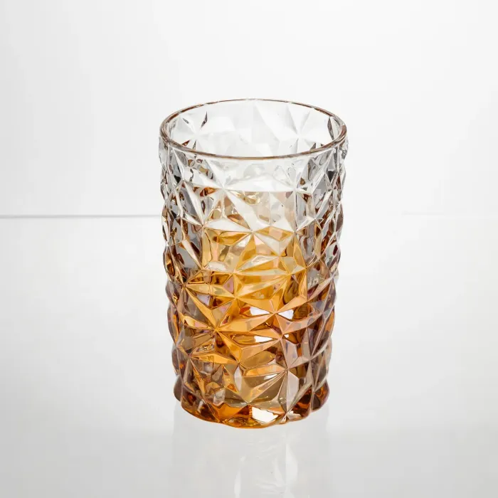 Набір скляних стаканів 6 штук 350 мл Золотистий Yiwu HP-19-191 (HP-19-191) - зображення 2