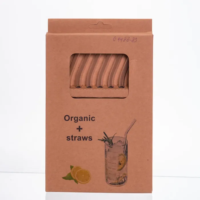 Набір скляних соломинок із щіточкою, багаторазові трубочки для коктейлів напоїв (8+1) 64486-83 (64486-83) - зображення 2