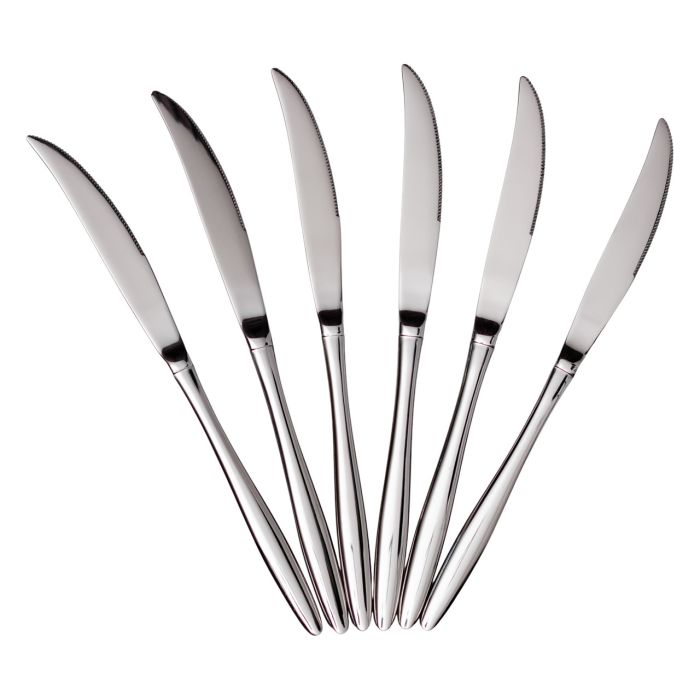 Набір столових ножів 6 штук ножі сервірувальні з нержавіючої сталі 22 (см) Срібло HP-8-31 (HP-8-31) - зображення 1