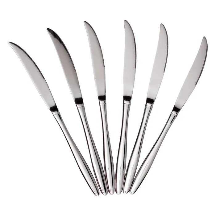Набір столових ножів 6 штук ножі сервірувальні з нержавіючої сталі 22 (см) Срібло HP-8-31 (HP-8-31) - зображення 1