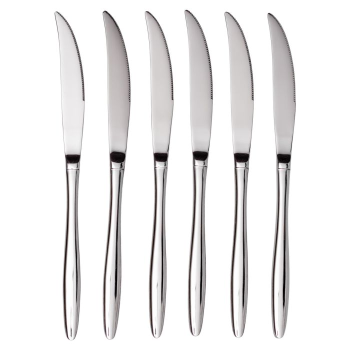 Набір столових ножів 6 штук ножі сервірувальні з нержавіючої сталі 22 (см) Срібло HP-8-31 (HP-8-31) - зображення 2