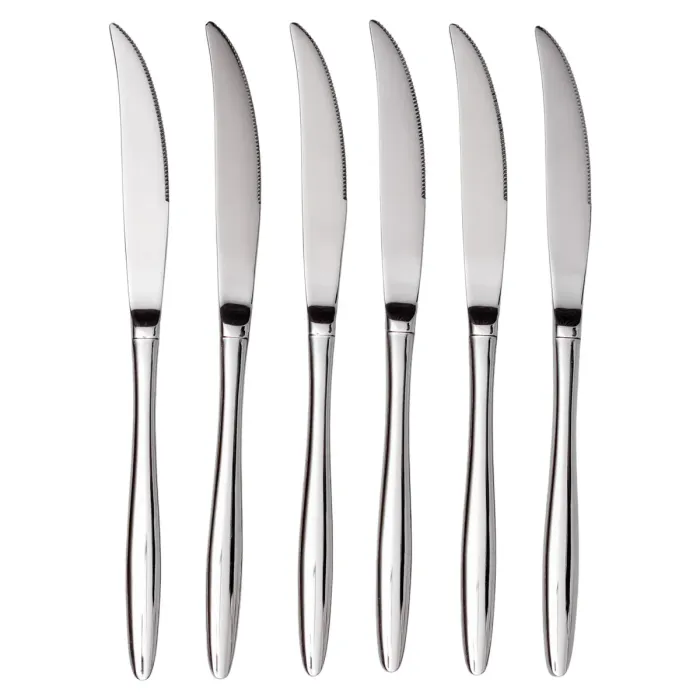 Набір столових ножів 6 штук ножі сервірувальні з нержавіючої сталі 22 (см) Срібло HP-8-31 (HP-8-31) - зображення 2