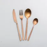 Набір столових приборів на 6 персон 24 предмети столовий набір приборів Бронзовий (HP-20-26)