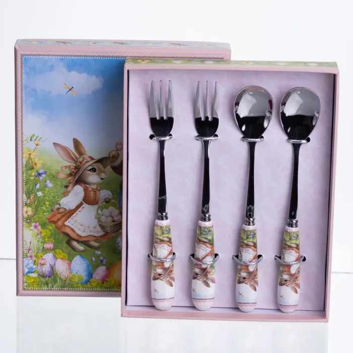 Набір столових приборів Rabbit Family 4 предмети на 2 персони HP-7323-12 (HP-7323-12) - зображення 1